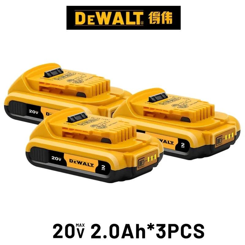 100% Genuine Dewalt 20V Battery,5AH 6AH Rechargeable Lithium Ion Battery, Dewalt DCB200 Power Tool Replacement Battery