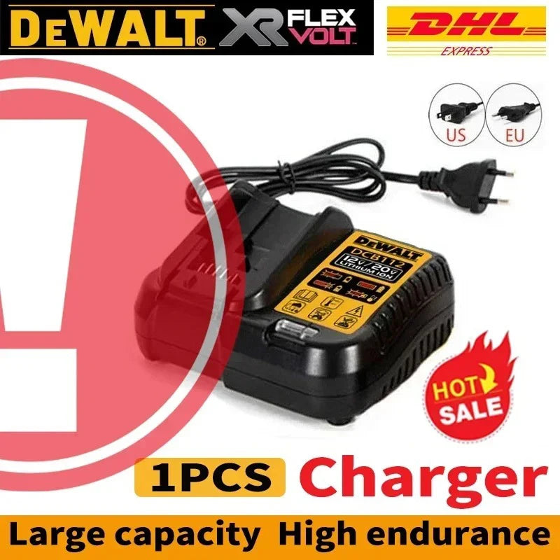 100% Genuine Dewalt 20V Battery,5AH 6AH Rechargeable Lithium Ion Battery, Dewalt DCB200 Power Tool Replacement Battery