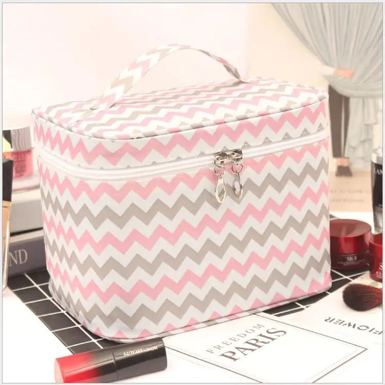 Waterproof Portable Women Makeup Bag High Capacity Toiletries Organizer Storage Cosmetic Cases Zipper Wash Beauty Pouch Travel