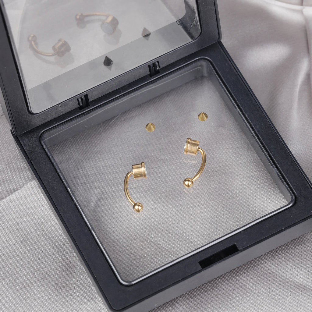 Stainless Steel Magnetic Nose Ring - Fake Non-Piercing Horseshoe Hoop, Clip-on Septum Jewelry
