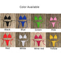 Women Tie Sexy Thong Bikini Set Side Swimsuit Bandage Style Brazilian Swimwear Split Strap Adjustable Solid Female Swimsuit Set