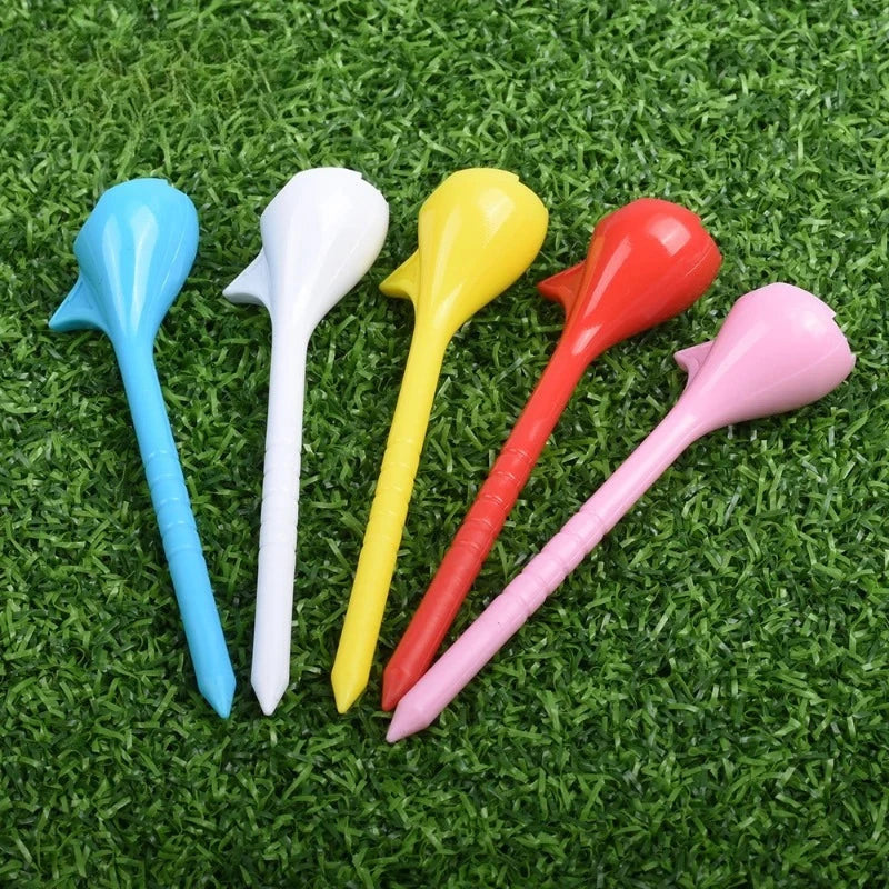 Golf Tees 10pcs Random Color 10 Degree Inclined Plastic Ball Seat JCT001