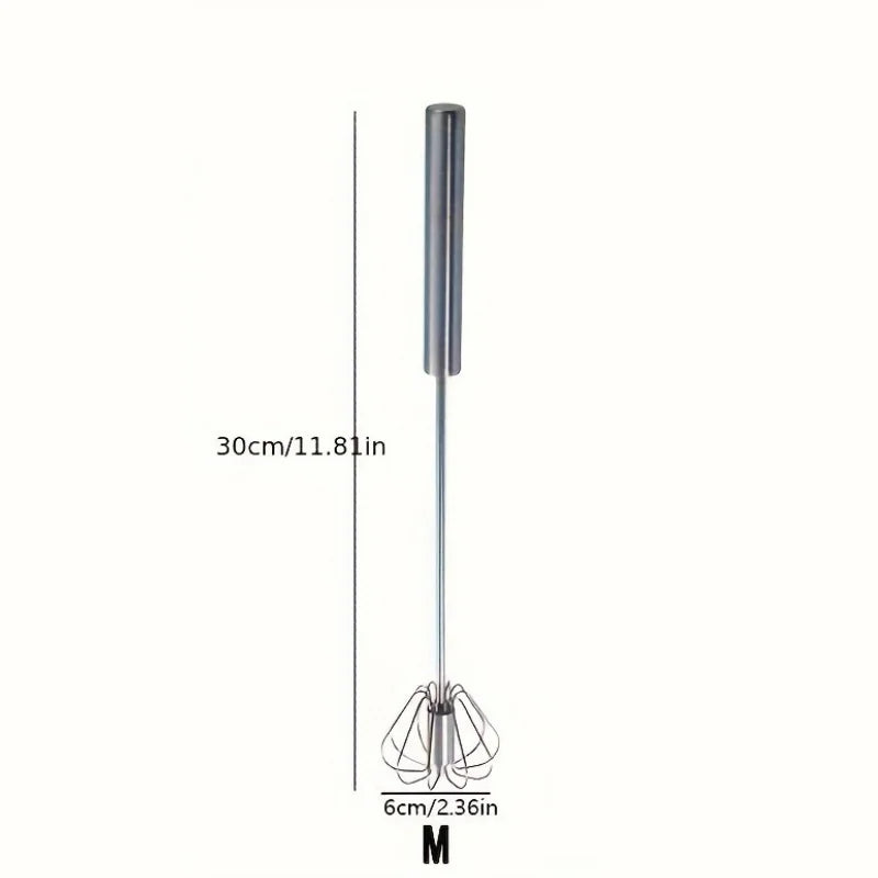 Baking Tool Whisk Stainless Steel Thickened Mixer Semi-Automatic Egg Beater Manual Mini Silicone Whisk