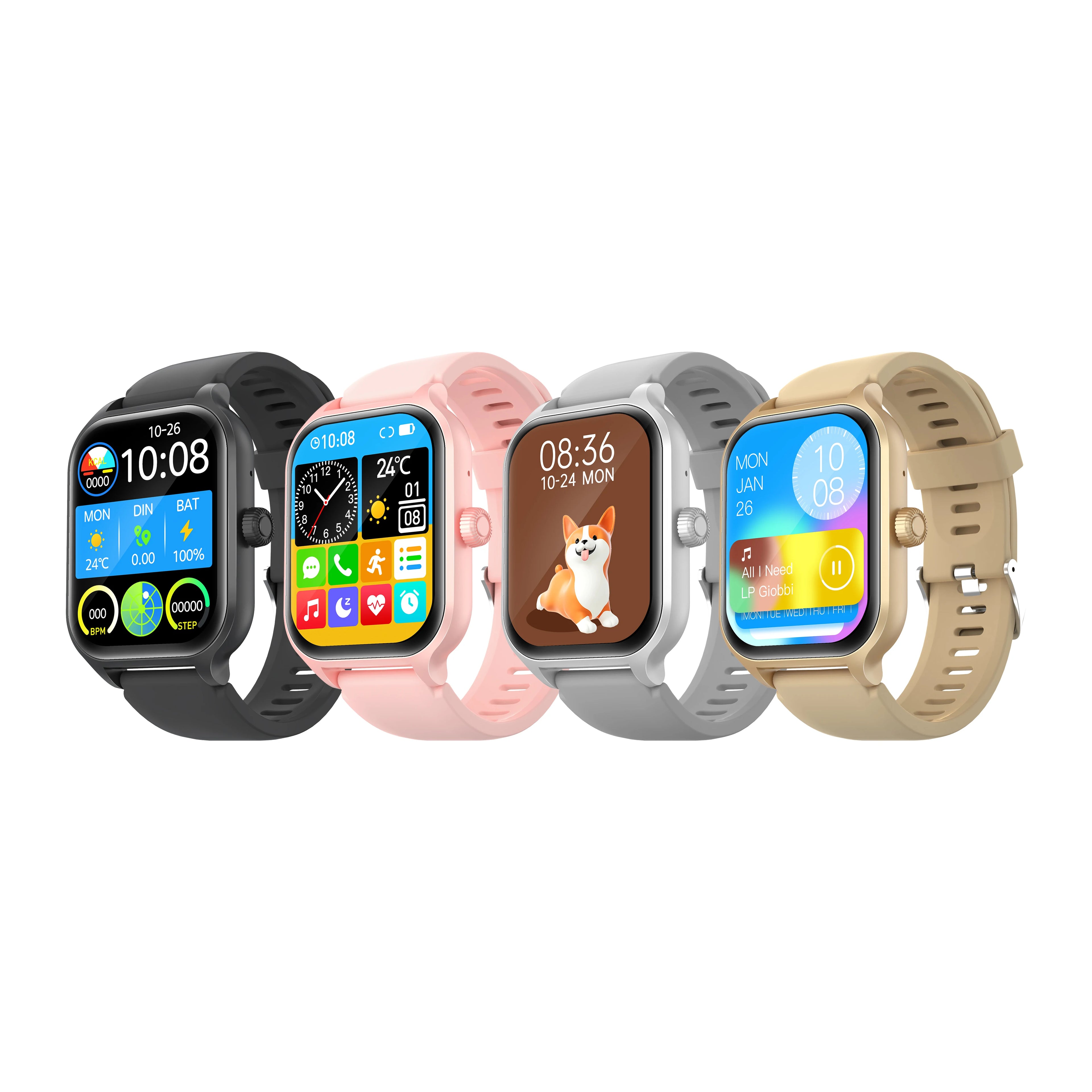 Smart Watch for Men Women Bluetooth Call Music Play Heart Rate Blood Pressure Monitor Outdoor Activities Tracker