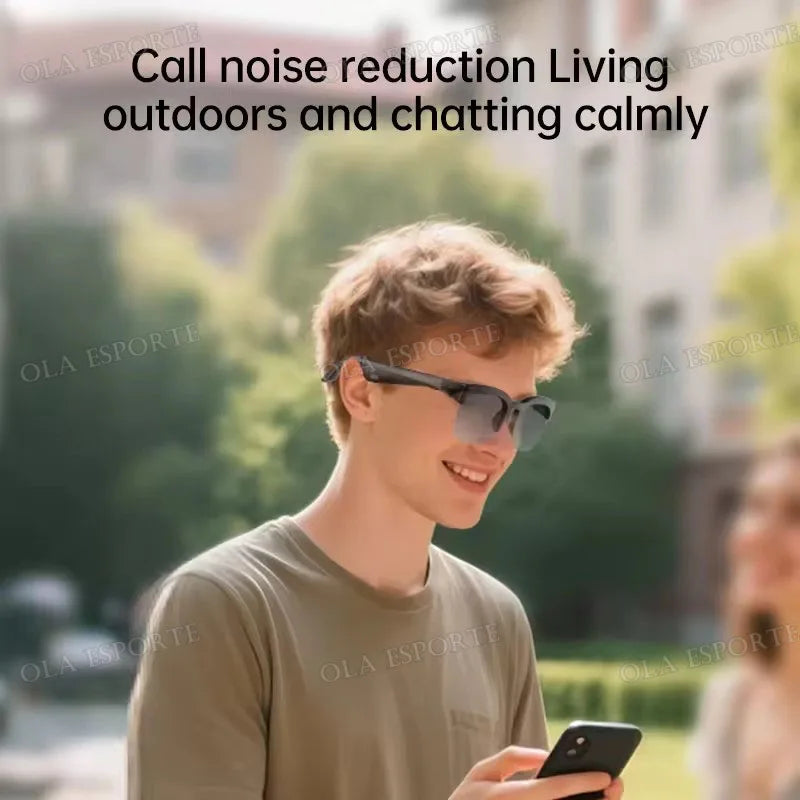 New Smart Bluetooth V5.3 Sunglasses Glasses Call Outdoor Sports Headphones HIFI Black Technology Anti-touch UV For Men And Women