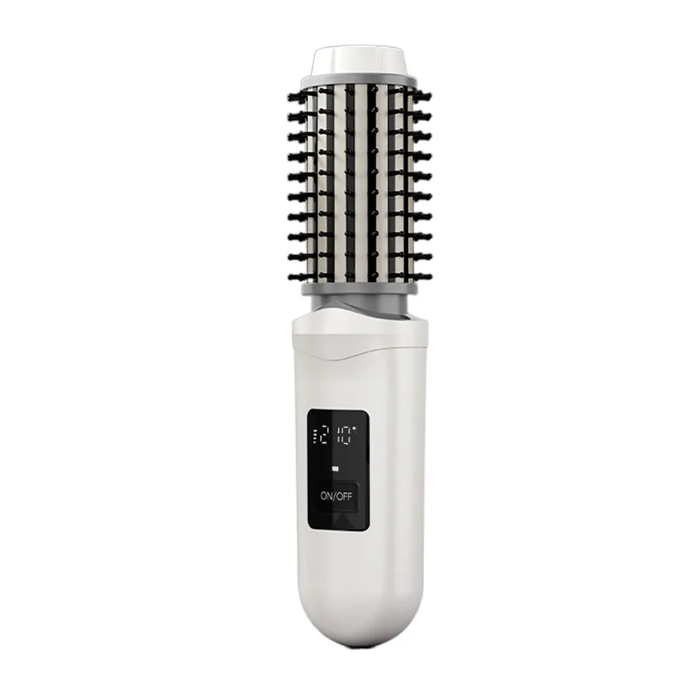 Hot Cordless Ionic Hair Straightener Brush Portable USB Rechargeable Straightener Curler 2 in 1 Anti Damage Hot Comb Hair Care