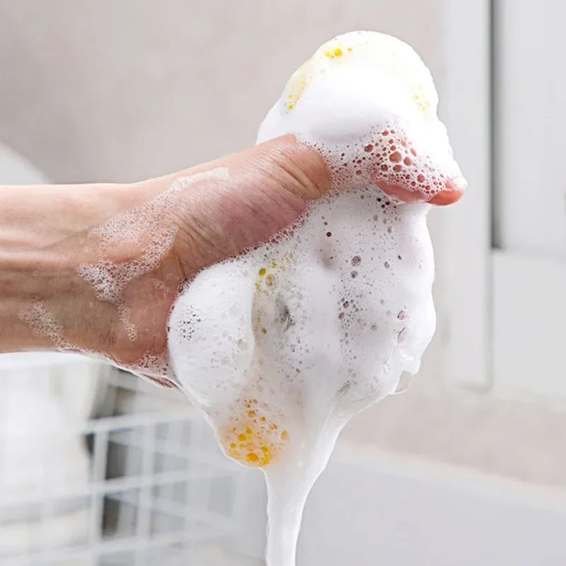 10PCS Dishwashing Sponges Double Sided Pot Pan Scrubber Brushes Reusable Household Cleaning Sponges Kitchen Tool Set