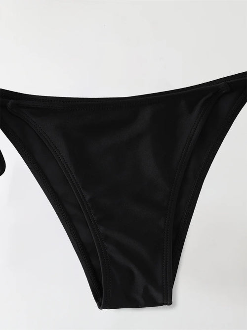2Pc/Set 2024 Fashion Sexy Swimsuit Women Bikinis Set Triangle Swimwear String Beachwear Thong One Piece Suits Brazilian Biquini