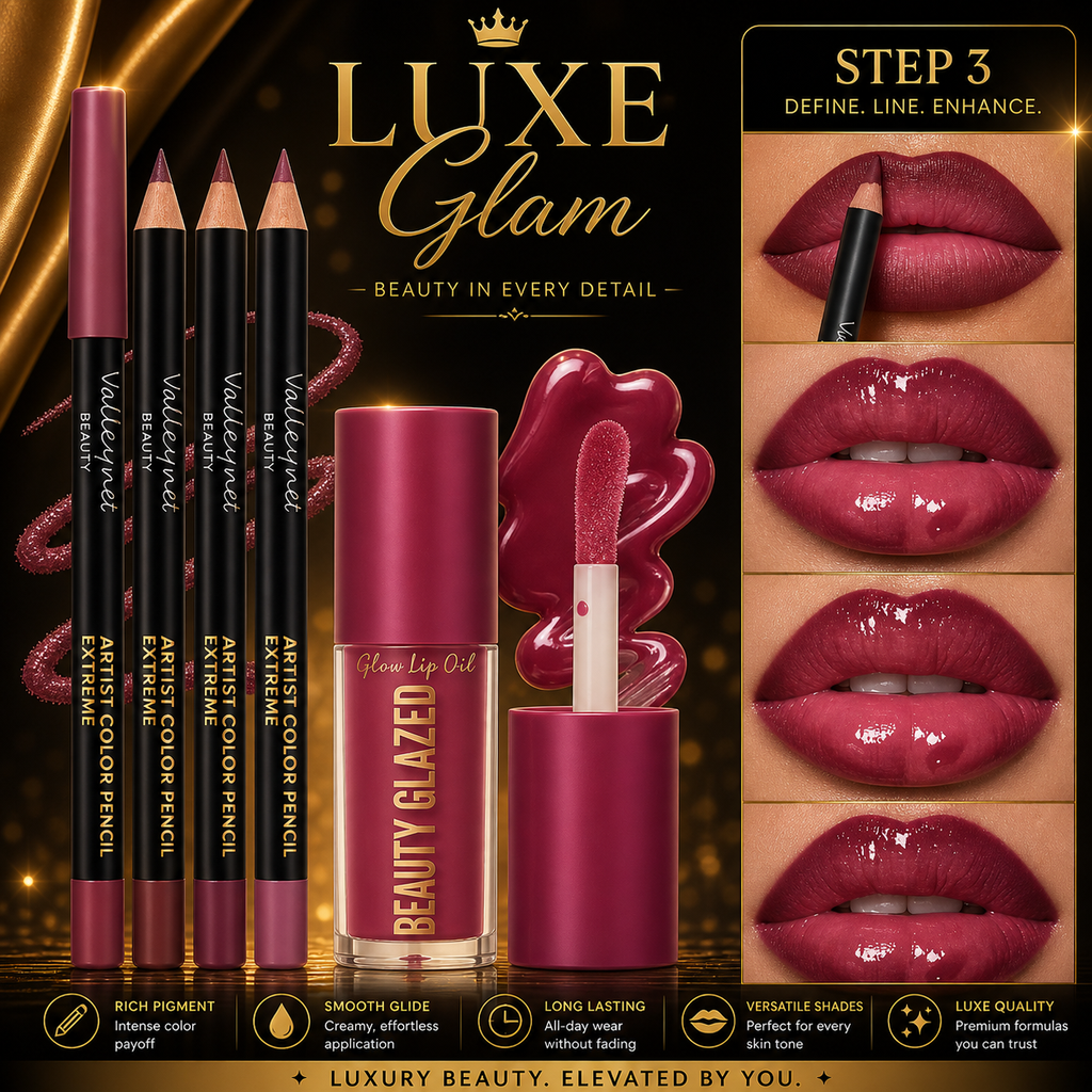 4pcs Dark Brown Lip Kit - Lip Liner + Lip Glaze, Waterproof & Long-Lasting Matte Effect,Versatile for Casual & Formal Occasions,