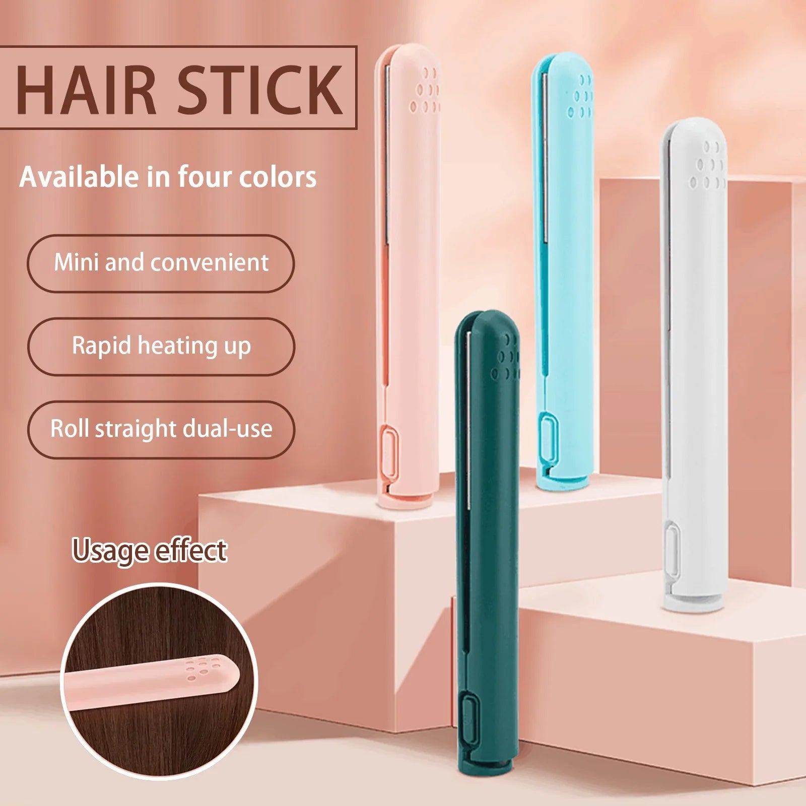 Hot-selling! Wireless Hair Straightener For Students, Dormitory USB Portable Curling Iron