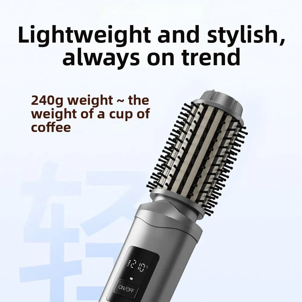 Hot Cordless Ionic Hair Straightener Brush Portable USB Rechargeable Straightener Curler 2 in 1 Anti Damage Hot Comb Hair Care