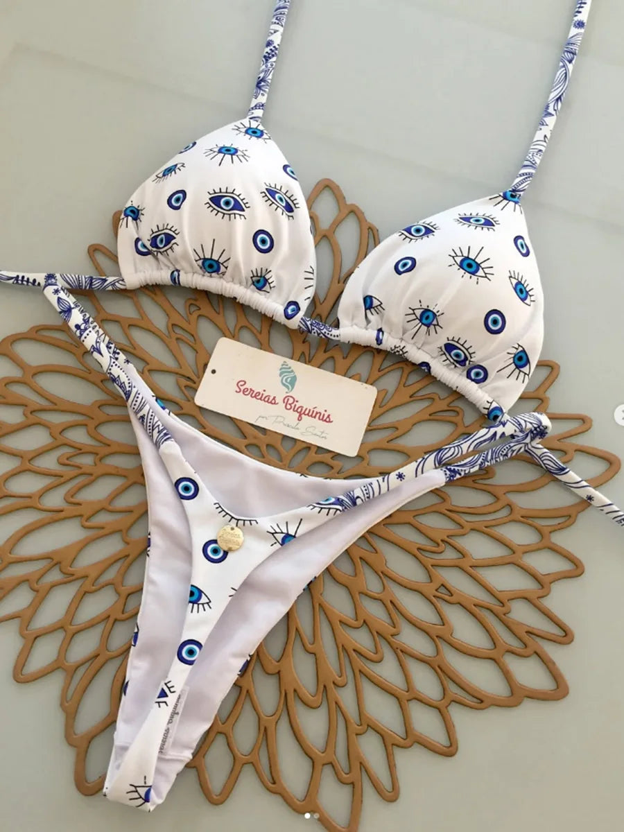 Micro Bikinis 2026 Women Swimsuit New Sexy Swimwear Halter Bikini Set Brazilian Biquini Female Thong Beachwear Party Wear