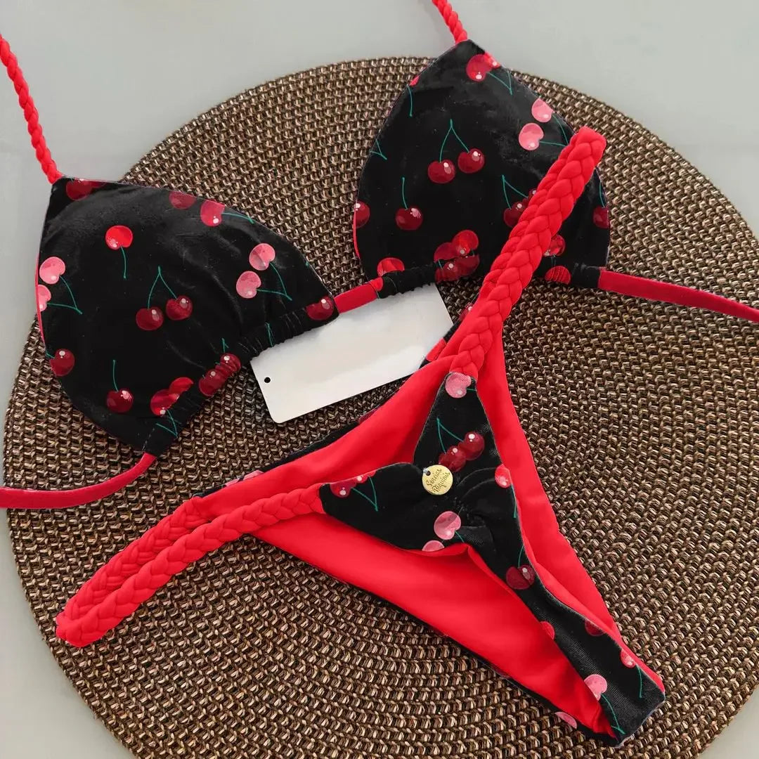 New Bikini Women Swimsuit Beach Vacation Swimwear Leopard Printed Sexy Bikini Set Beachwear Swimsuit Thong Bathing Suit Biquinis