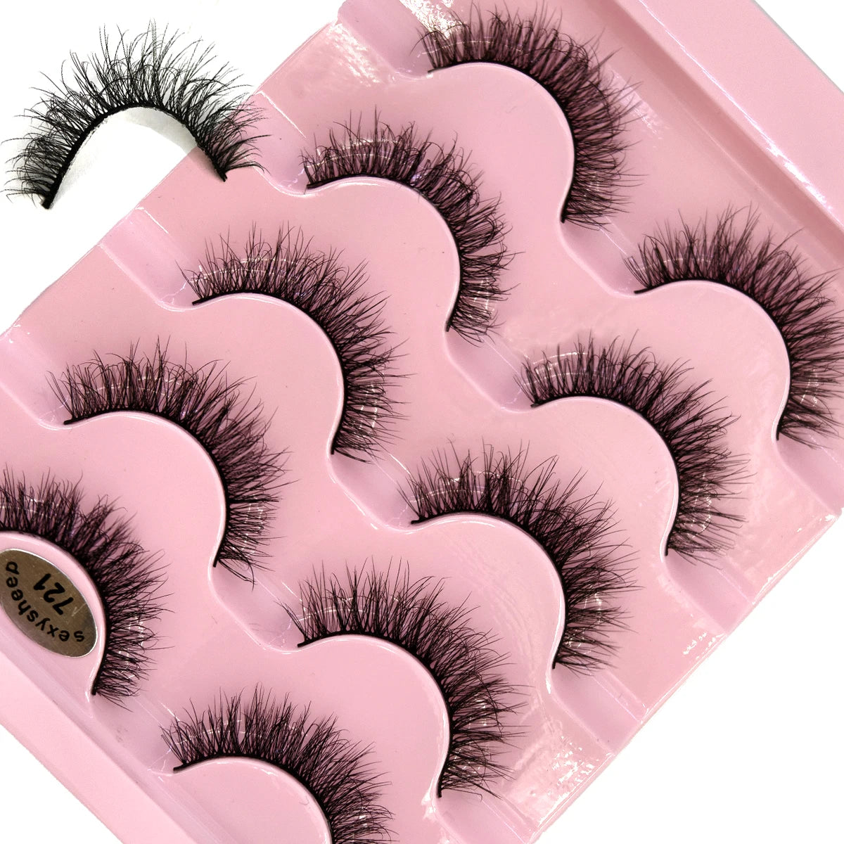 New 5 pairs of natural 3D mink false eyelashes makeup short false eyelashes f makeup beauty tools wholesale  H13mini