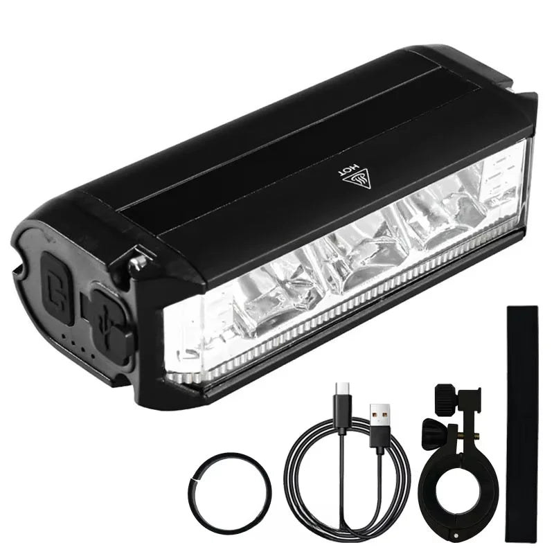 1800LM 3 Led MTB Bicycle Lights 2000MAH Rechargeable Bike Light Flashlight Outdoor Cycling Bike Accessories for Electric Scooter