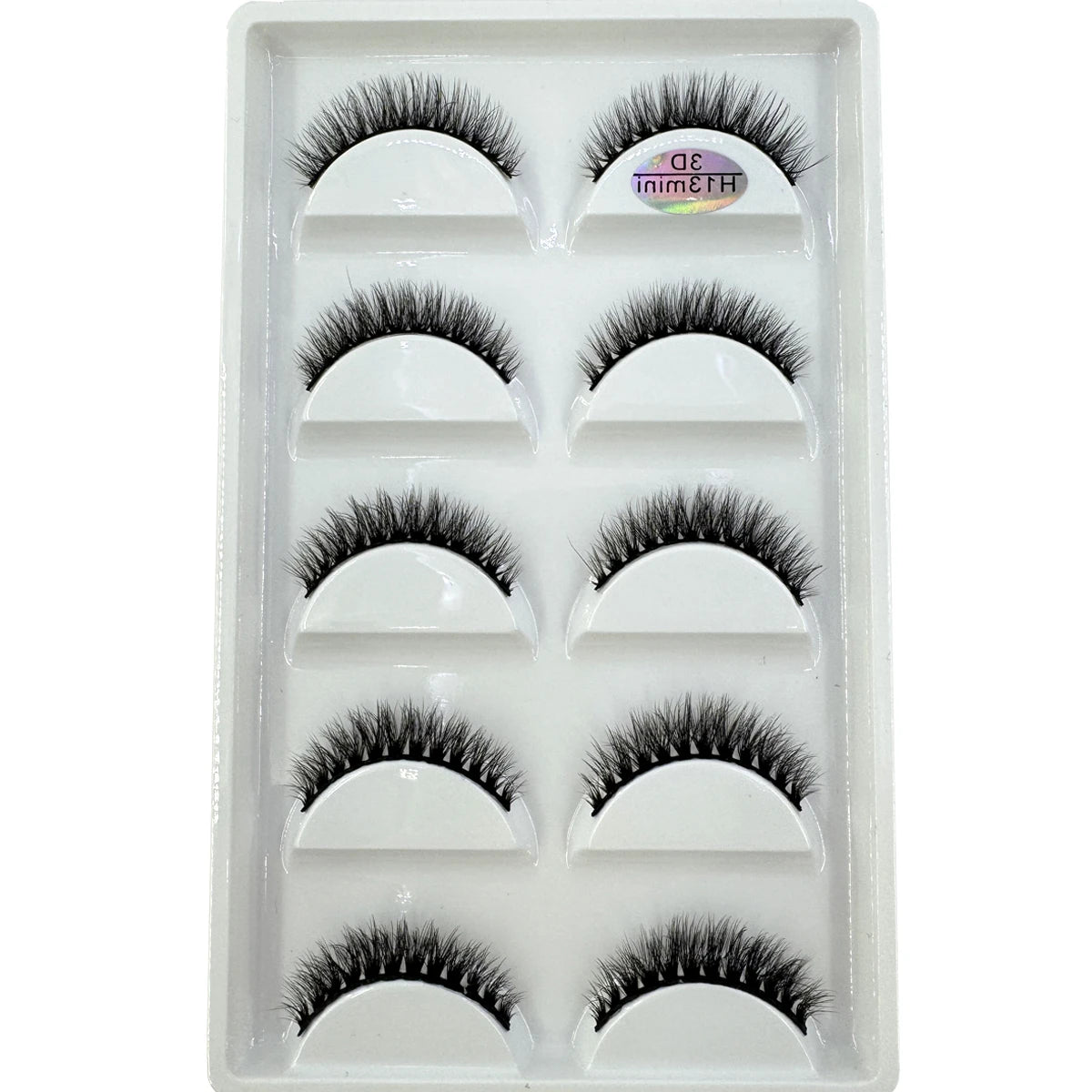 New 5 pairs of natural 3D mink false eyelashes makeup short false eyelashes f makeup beauty tools wholesale  H13mini