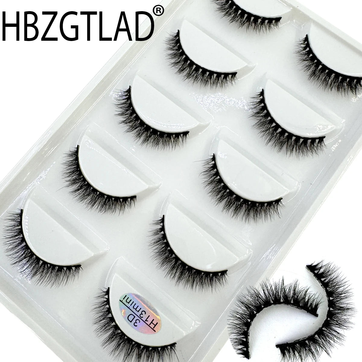 New 5 pairs of natural 3D mink false eyelashes makeup short false eyelashes f makeup beauty tools wholesale  H13mini