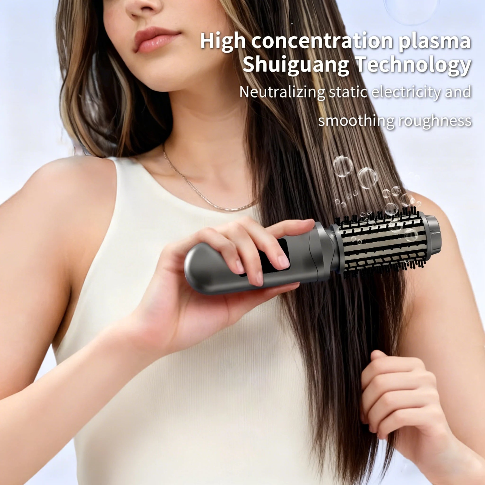 Electric Hair Styling Tool Multifunctional Cordless Hair Straightener Brush Portable Hair Curler Intelligent For Business Trip
