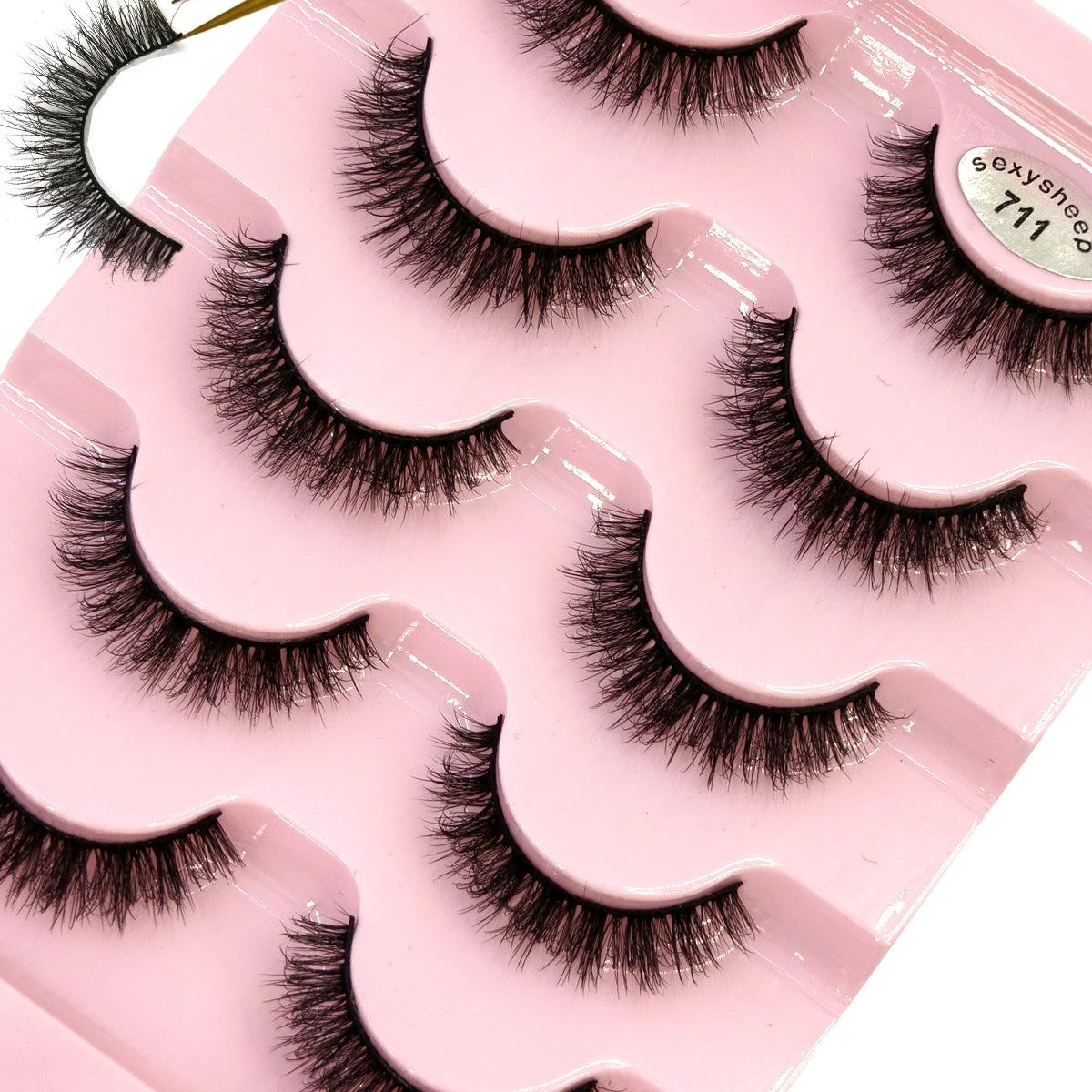 New 5 pairs of natural 3D mink false eyelashes makeup short false eyelashes f makeup beauty tools wholesale  H13mini