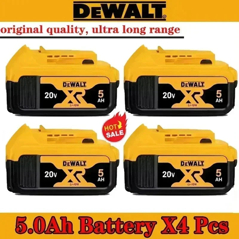 100% Genuine Dewalt 20V Battery,5AH 6AH Rechargeable Lithium Ion Battery, Dewalt DCB200 Power Tool Replacement Battery