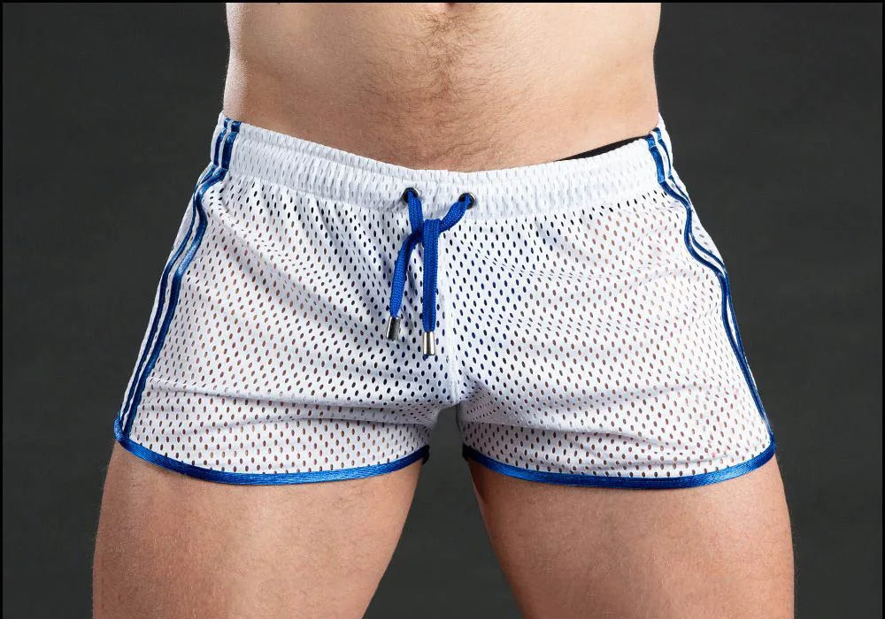 GITF New Gym Mens Sport Running Shorts Quick Dry grid Workout Short Pants GYM Wear Men Soccer Tennis Training Beach Swim Shorts