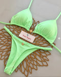 Print Sexy Bikini Sets Halter Lace-up Tops Thongs Beach Style Bathing Suit Y2k Swimsuits Women Beachwear Купальник Женский 2025