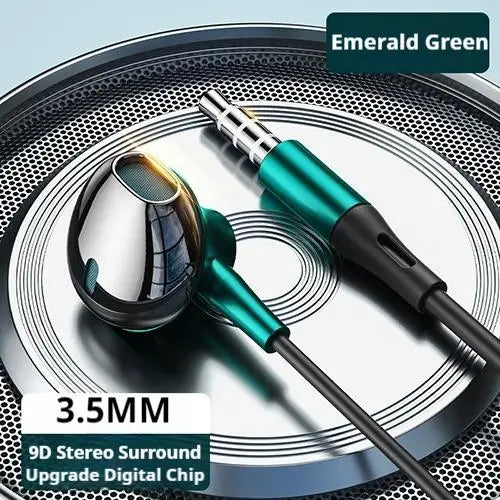 Type C&3.5mm Headphones HiFi Bass Stereo Volume Control Headset In HD Mic Wired Earbuds For iPhone15-17/Samsung Series Earphones