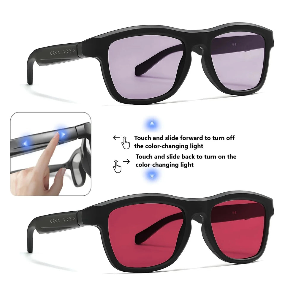 Creatively Smart Sunglasses Electronic Switching Color Change Dimming AI Translation Music Audio BT Calling Intelligente Glasses