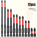 Magnetic Non-Slip Drill Bit Set 3/6/12 Pieces, S2 Steel, Crosshead and Impact Drill Bits, Suitable for Electric and Hand Drivers