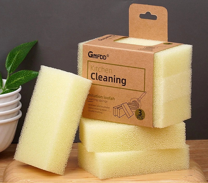 Loofah Sponge Dish Scrubber for Kitchen Cleaning Magic Eco-Friendly Household Pot Scrubber Filter Sponge