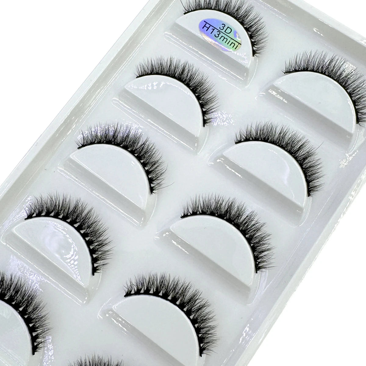 New 5 pairs of natural 3D mink false eyelashes makeup short false eyelashes f makeup beauty tools wholesale  H13mini