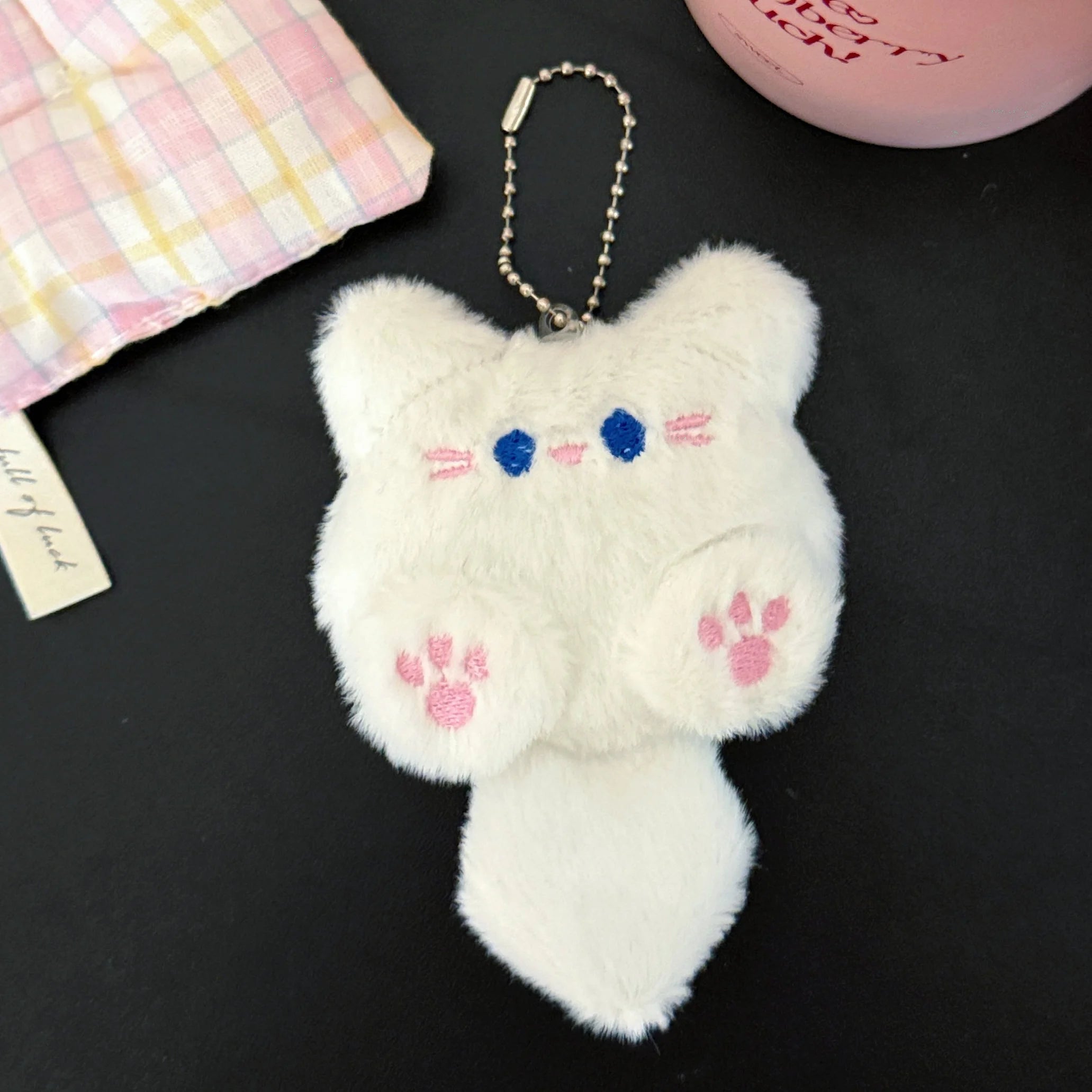 Cute Plush Cat Pendant Girl Backpack Pendant Couple Bag Keychain Decorative Gift
