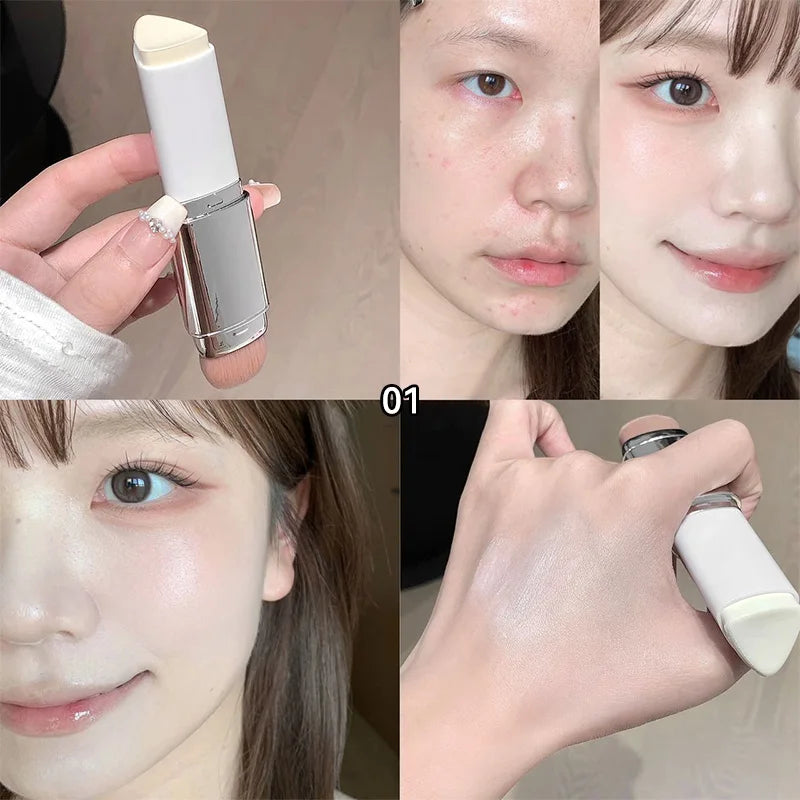 Lazy foundation stick, moisturizing and natural concealer makeup,matte makeup base,rare beauty,Keep makeup and sweat