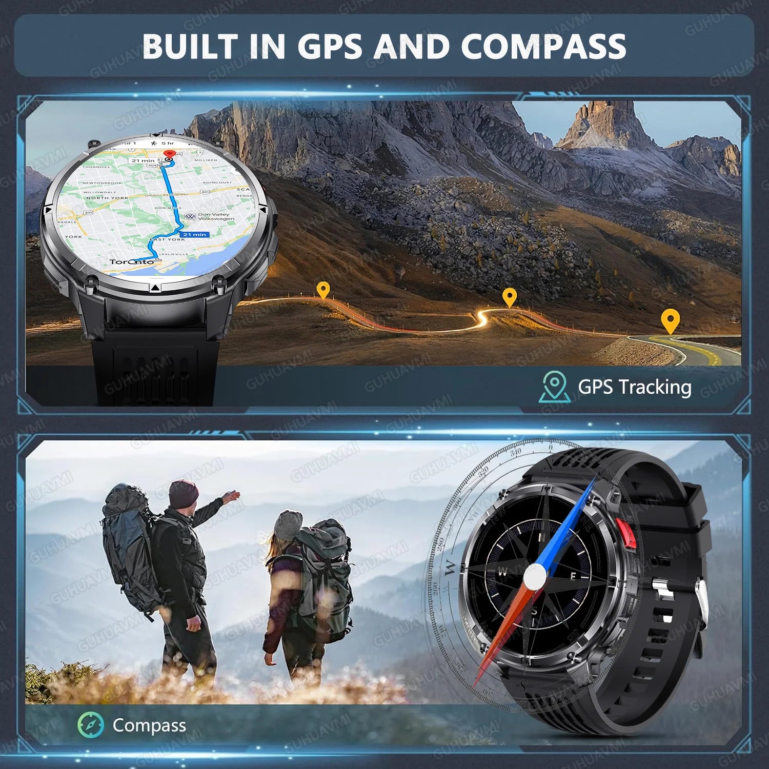 2026 New T-Rex3 Ultra 1100mAh SmartWatch Men 1.7"AMOLED GPS path 5ATM Waterproof Compass LED Flashlight NASA Military Smartwatch