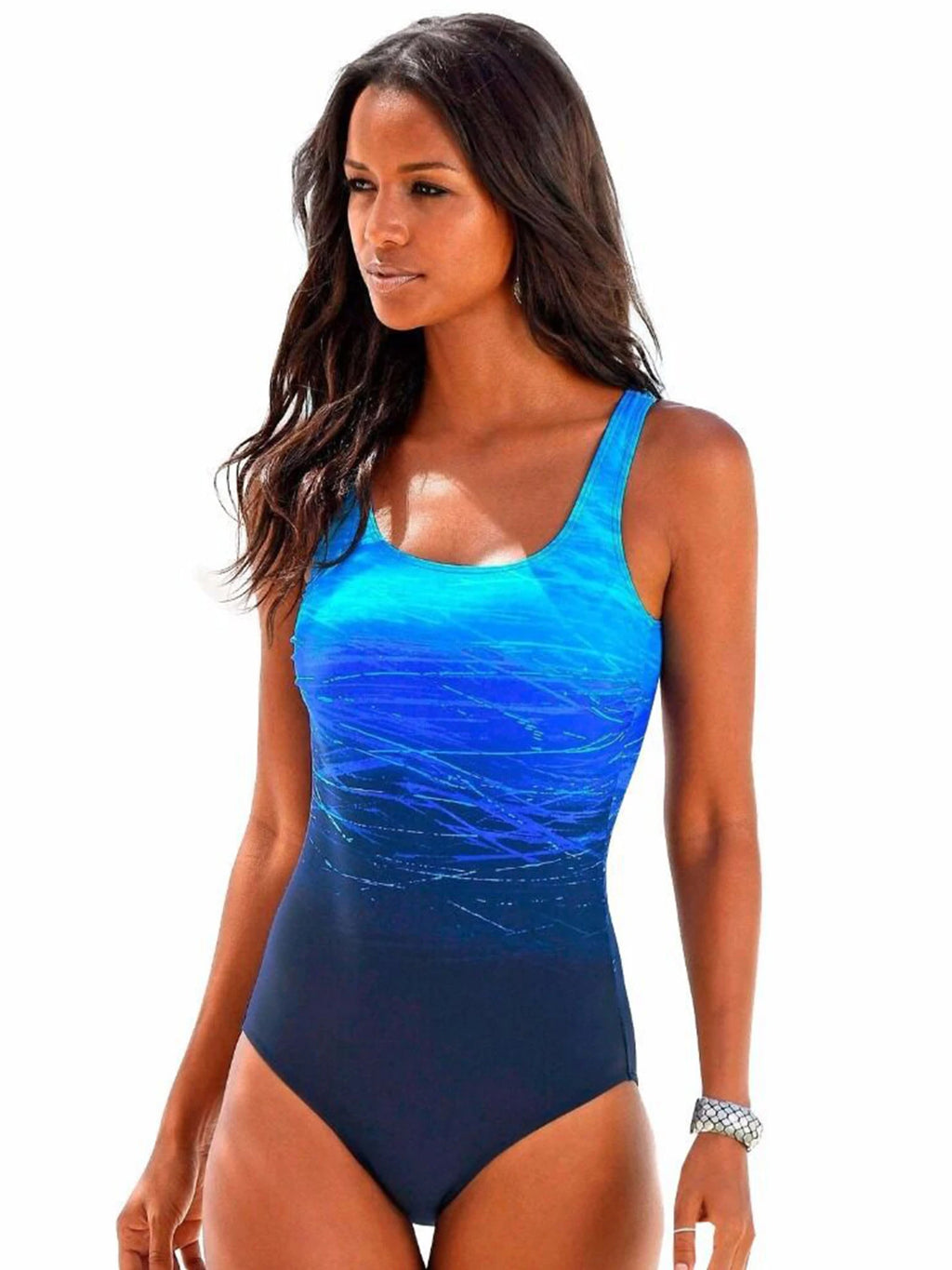 2024 New Print Sport One Piece Swimsuit For Women Cross Backless Swimwear Monokini Plus Size Bathing Suit Swimming Suit Bathers