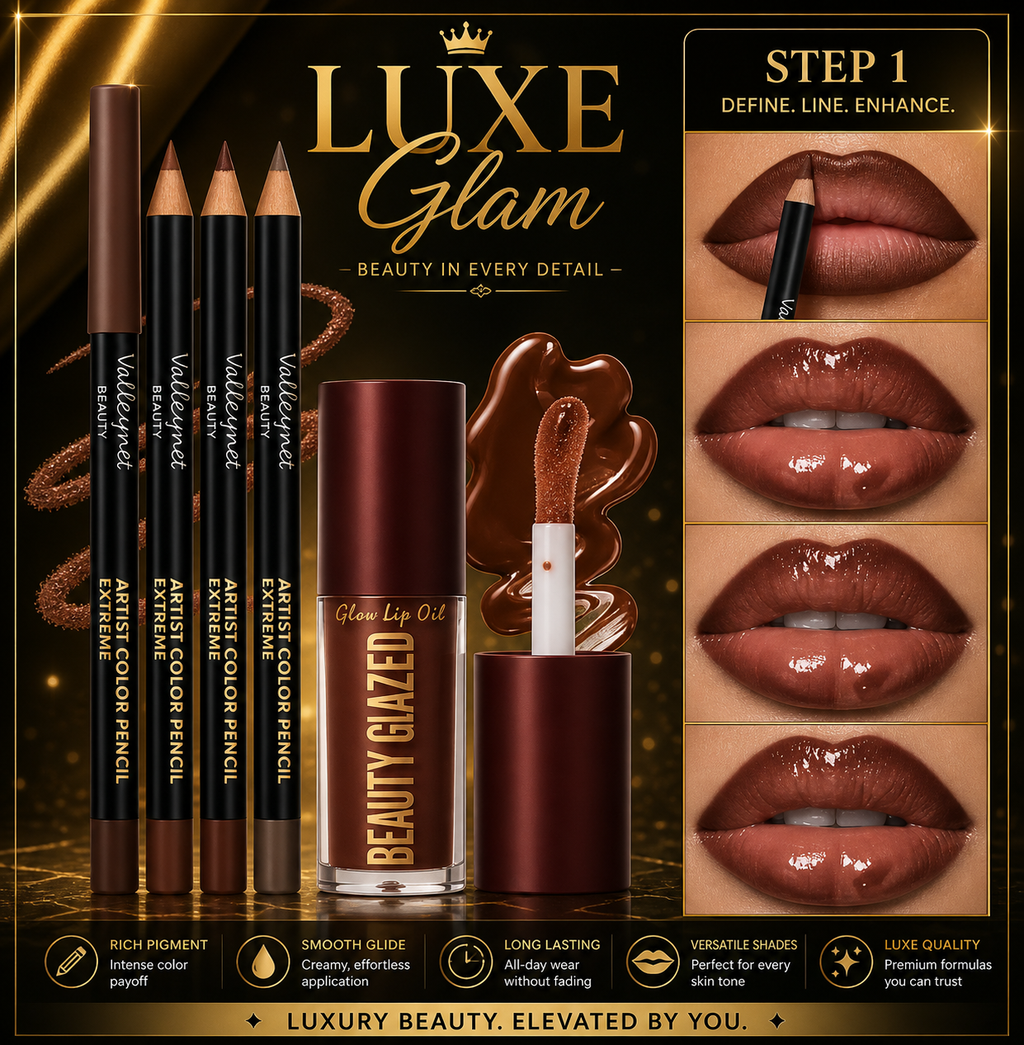4pcs Dark Brown Lip Kit - Lip Liner + Lip Glaze, Waterproof & Long-Lasting Matte Effect,Versatile for Casual & Formal Occasions,
