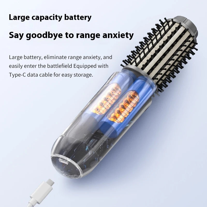 Electric Hair Styling Tool Multifunctional Cordless Hair Straightener Brush Portable Hair Curler Intelligent For Business Trip