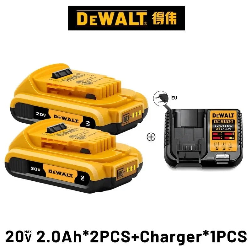 100% Genuine Dewalt 20V Battery,5AH 6AH Rechargeable Lithium Ion Battery, Dewalt DCB200 Power Tool Replacement Battery