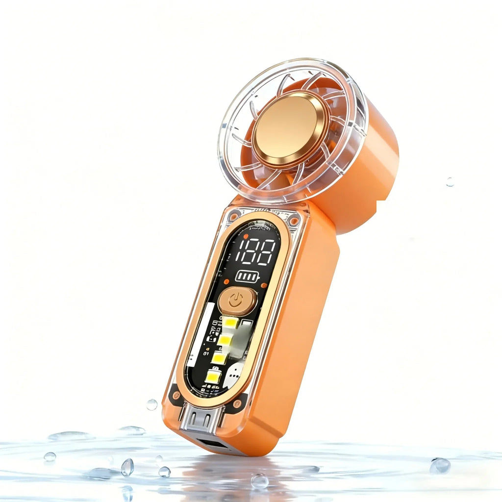 2026 New Mini Handheld Fan, 100 Speed Turbo Wind Gun, USB Rechargeable, Portable Outdoor Cooling Device