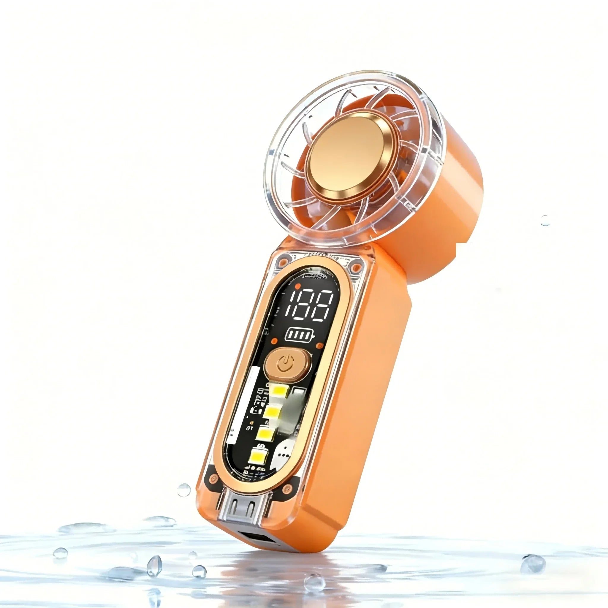 2026 New Mini Handheld Fan, 100 Speed Turbo Wind Gun, USB Rechargeable, Portable Outdoor Cooling Device