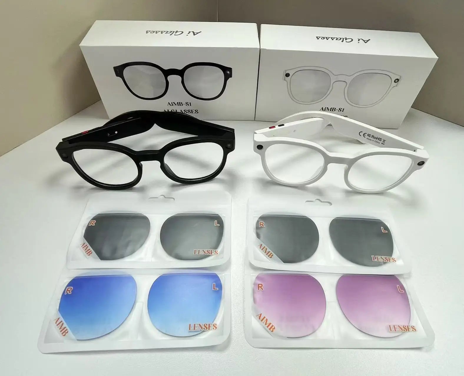 2026 AI Smart Glasses AI Translation 8MP HD Camera 4K Shooting Image Conversation Recording Listening To Music Smart Glasses