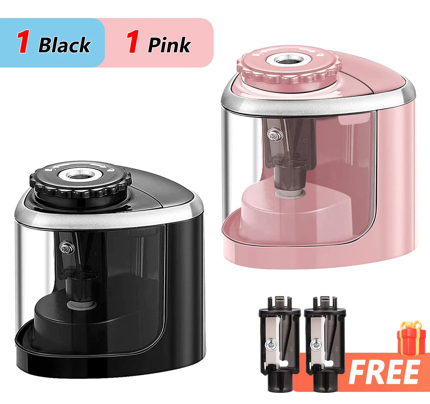 TENWIN Electric Sharpener Desktop Automatic Portable Pencil Sharpener Suitable To Pencils 6-8mm for Students School Stationery