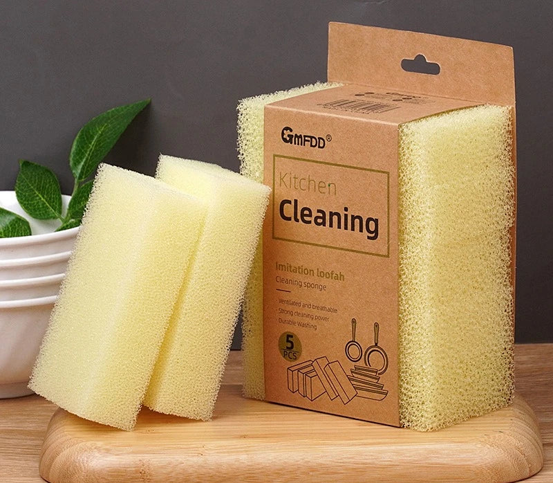 Loofah Sponge Dish Scrubber for Kitchen Cleaning Magic Eco-Friendly Household Pot Scrubber Filter Sponge