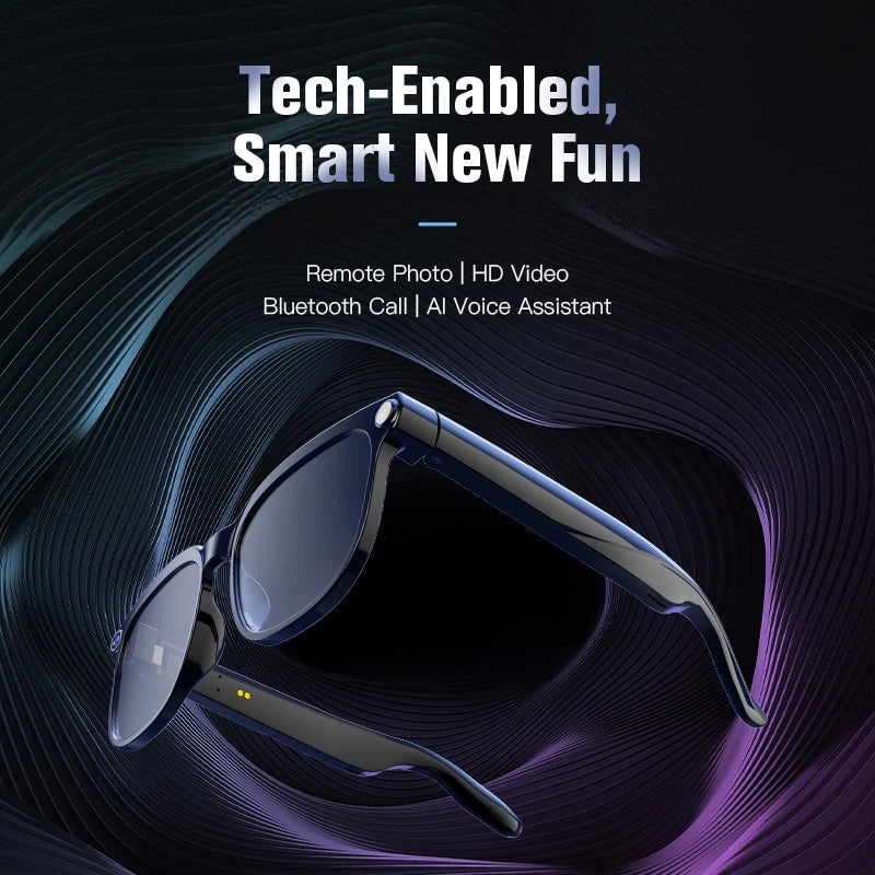 800W Pixel Smart Camera Glasses Wireless Communication Dual Speakers AI Translation Voice Assistant Bluetooth 5.4 Smart Glasses