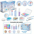 Children's Makeup Toy Set Simulated Beauty Makeup Box Set No Smearing No Liquid 10 Piece Non-toxic Set (Non Real Makeup)