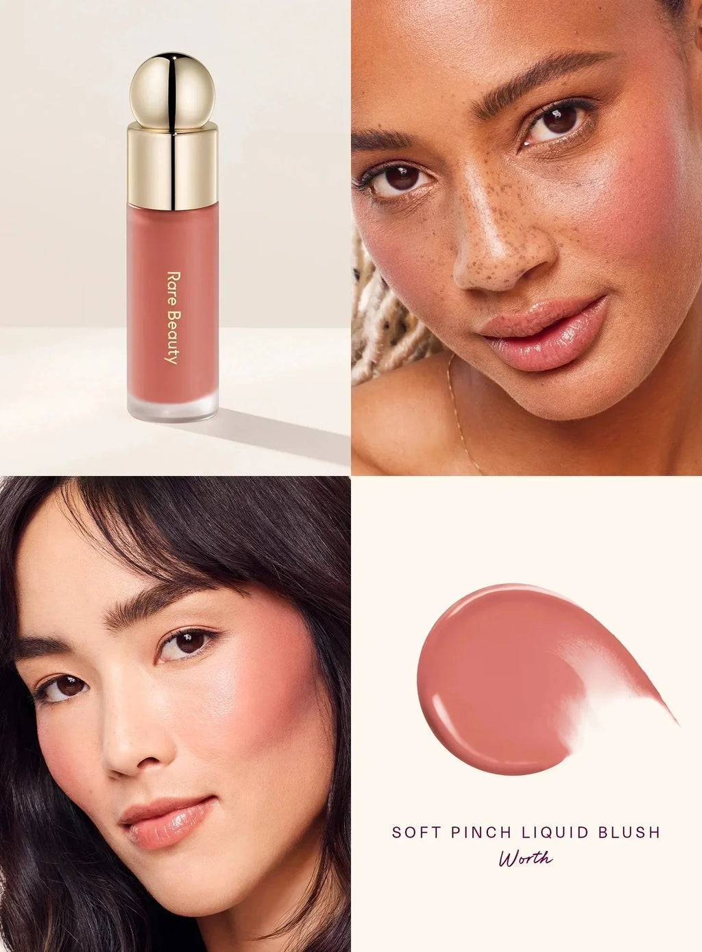 Rare Beauty Lipstick Blush Cream Grace Liquid Blush Waterproof Mositure Face Contour Shadow Blusher Liquid Blusher Plump Makeup