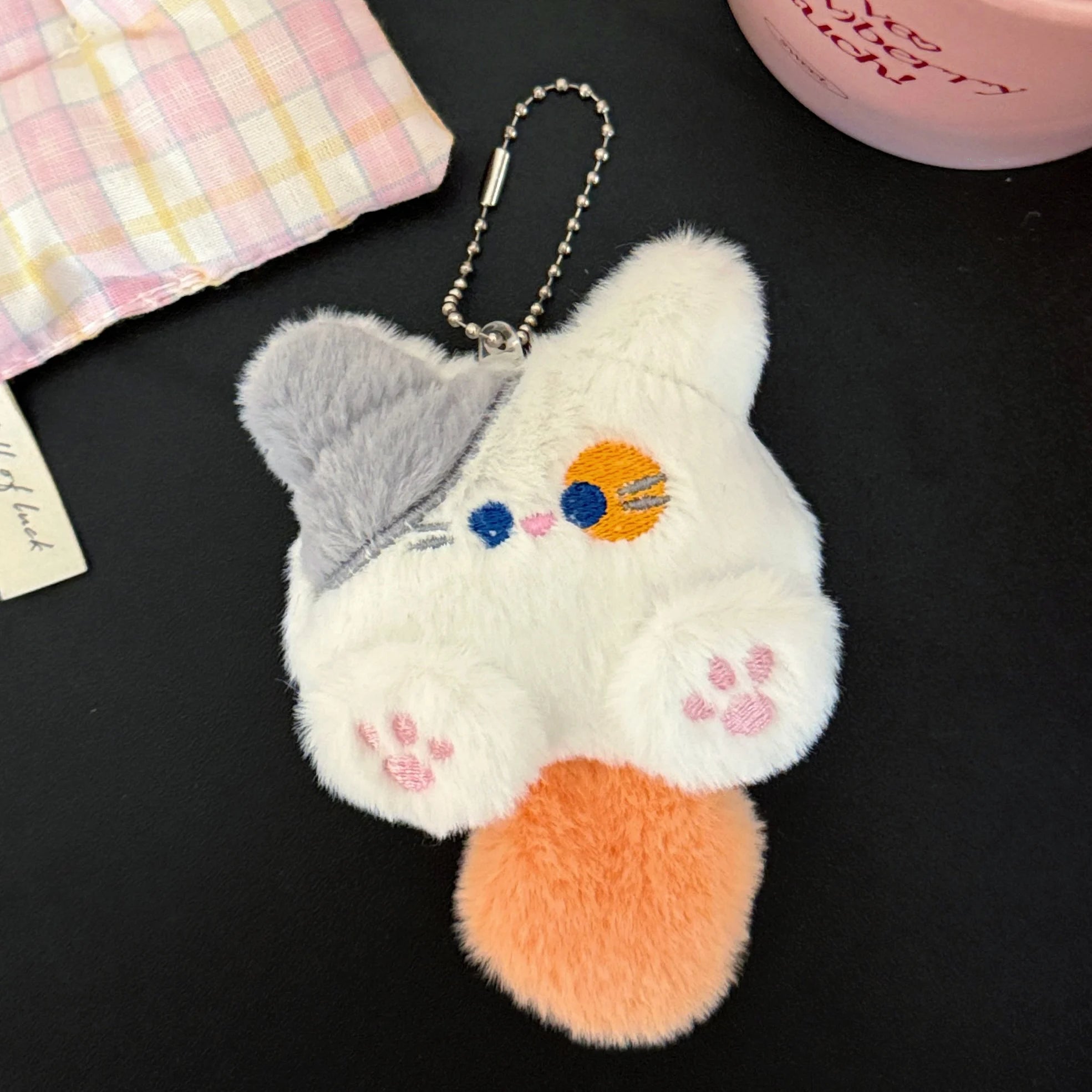 Cute Plush Cat Pendant Girl Backpack Pendant Couple Bag Keychain Decorative Gift