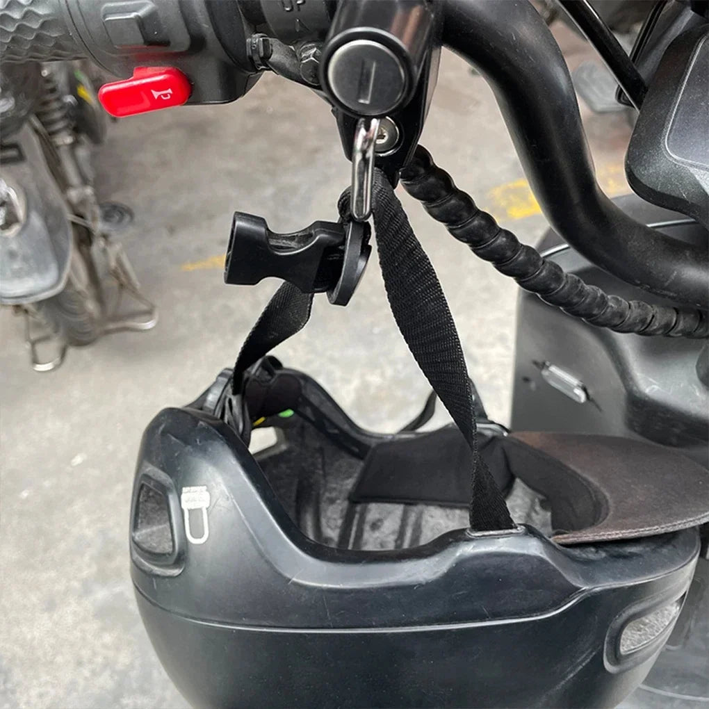 Motorcycle Helmet Lock - Anti-Theft Security with 2 Keys, Compact & Weather Resistant for Motorbike, Scooter, E-Bike Protection