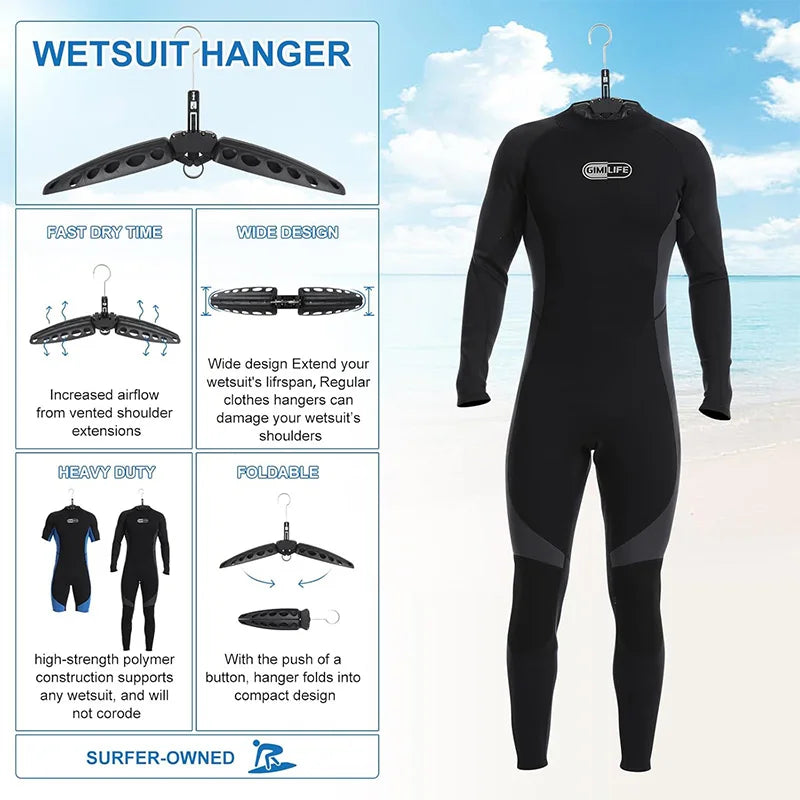 1/2/3pc Foldable Wetsuit Hanger,Outdoor Travel Swimwear Hanger Stand for Diving Surfing,Thickened Drying Rack Sports Accessories