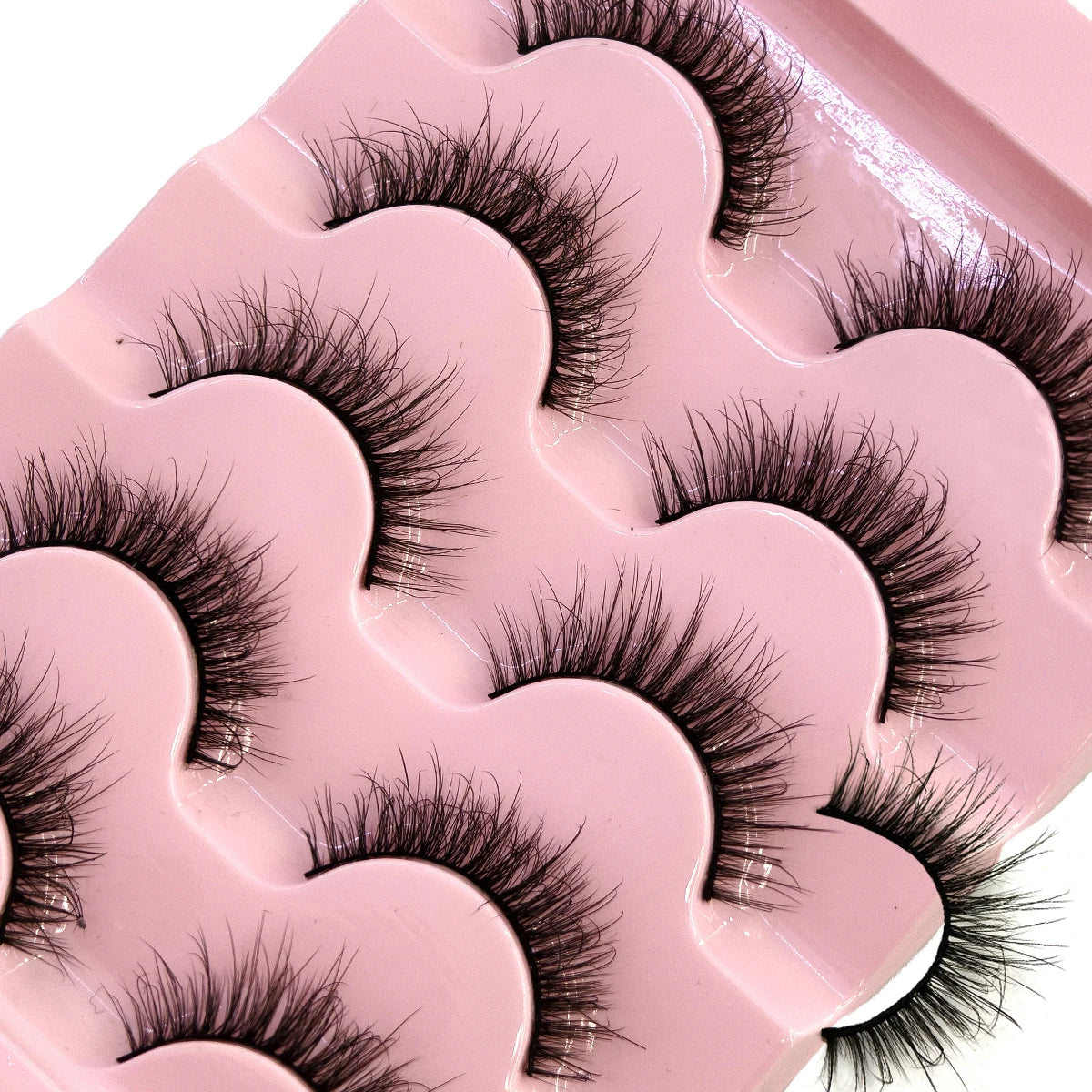 New 5 pairs of natural 3D mink false eyelashes makeup short false eyelashes f makeup beauty tools wholesale  H13mini